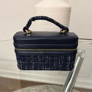 Zara Navy Tweed Women's Handbag (Never Worn)